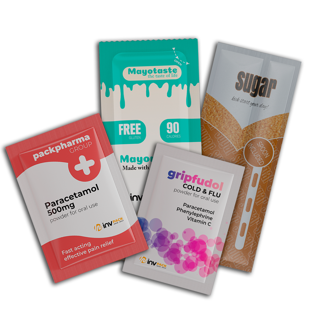 Sachets packed in vertical packaging machinery - INVpack