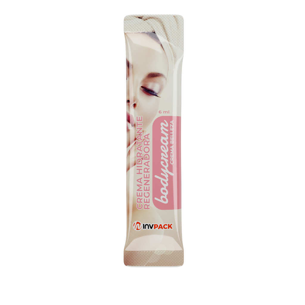 Crema corporal envasado en stick pack