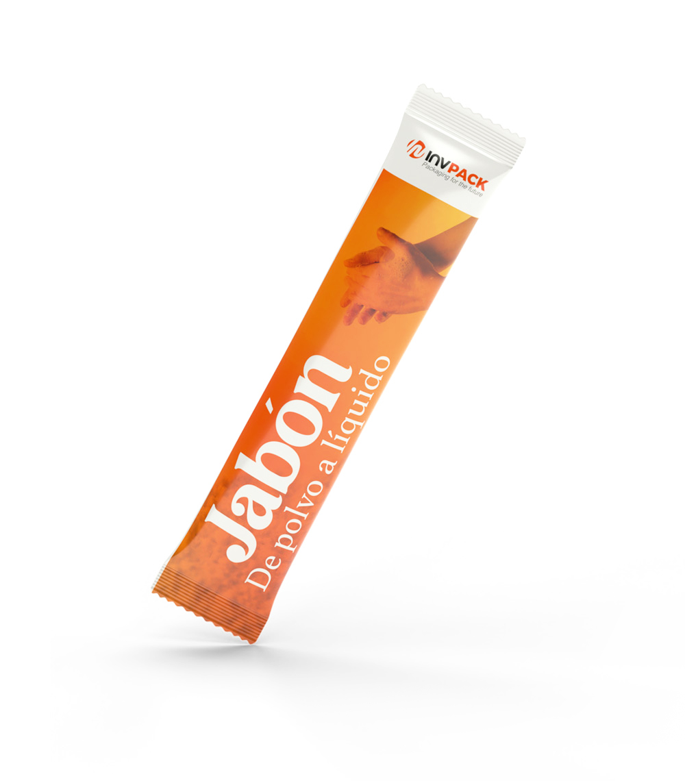 Recambio en stick pack de jabón de manos en polvo a líquido - INVpack