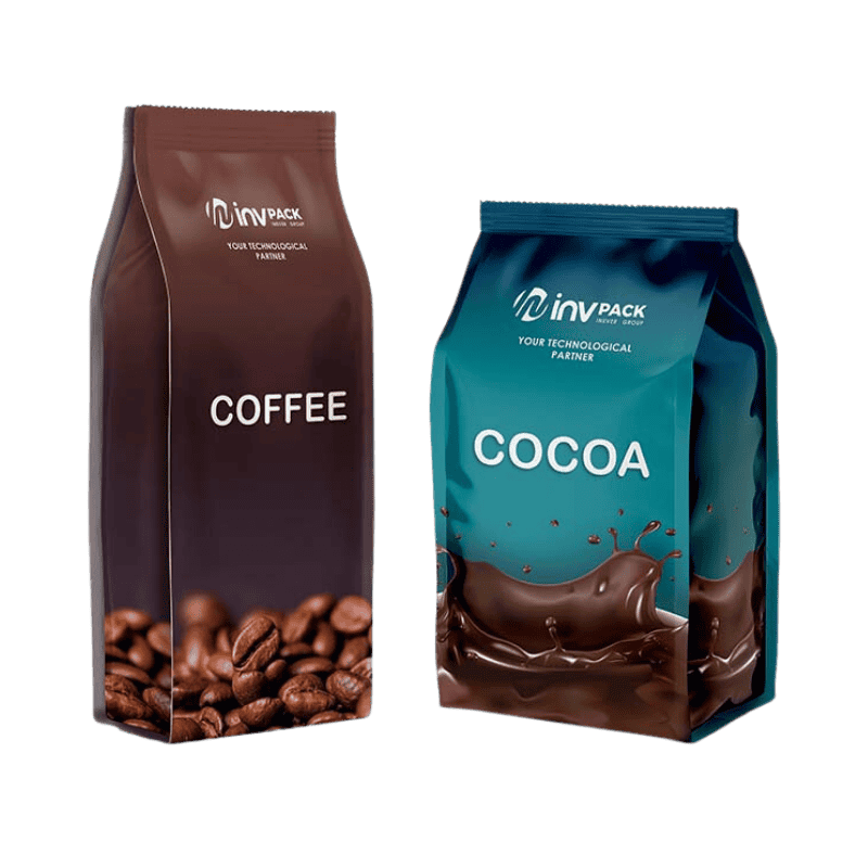 Bagger pouches packed in vertical packaging machinery - INVpack
