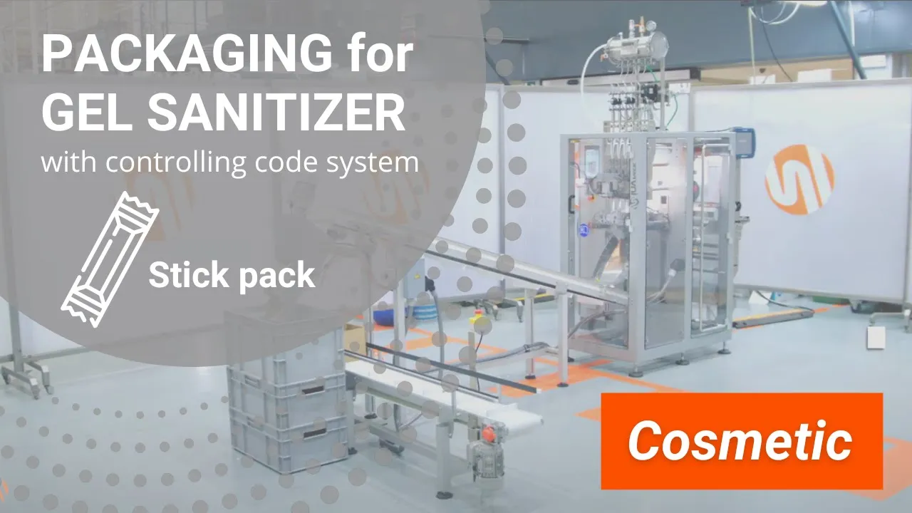 PACKAGING for GEL SANITIZER with controlling code system in stick pack format INVpack