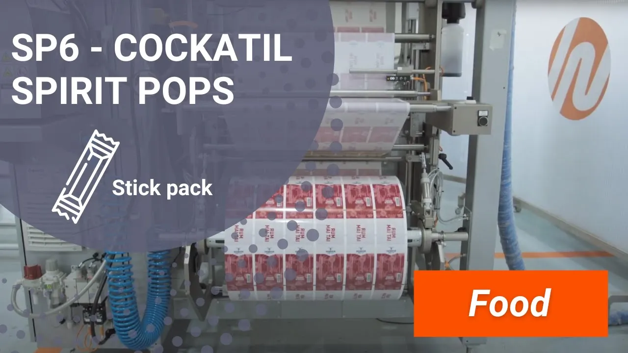 SP6 stick pack packaging machine for cockatil spirit pops INVpack