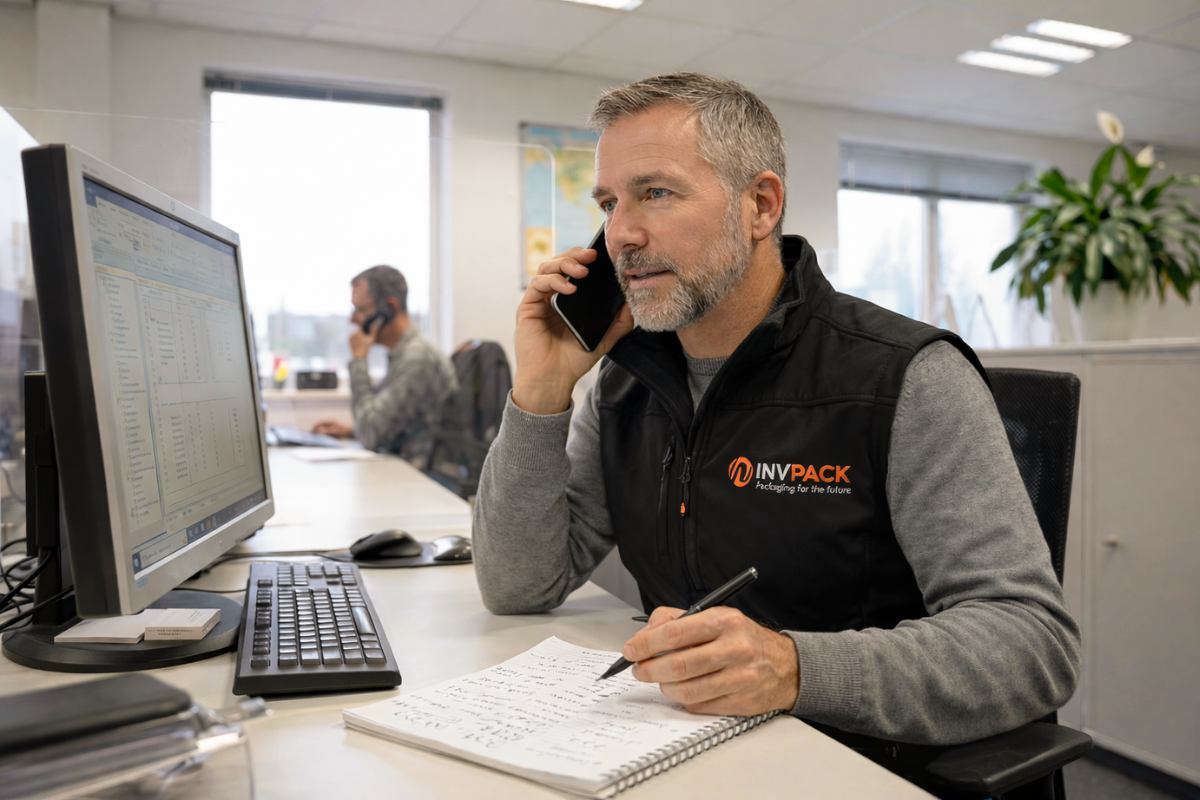 INVpack technical support team handling packaging machinery incidents with fast response.